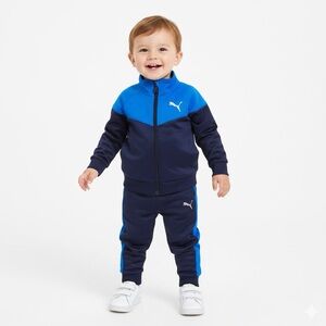 Puma Toddler Tracksuit Set 18M Blue Navy Zip‎ Jacket Pants Sport Outfit Baby Boy